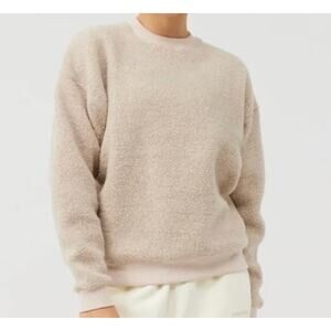 OUTDOOR VOICES MegaFleece Sweatshirt Crewneck L Sleeve Pullover Granola Beige S